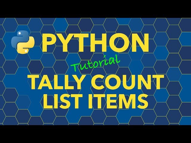 Python Tally Count of List Items Using Collections Counter