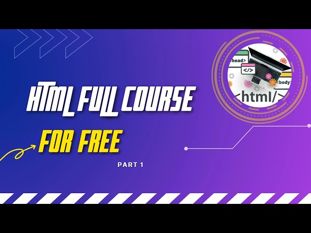 HTML COURSE PART 1 || An Introduction to HTML and installing Visual Studio Code.