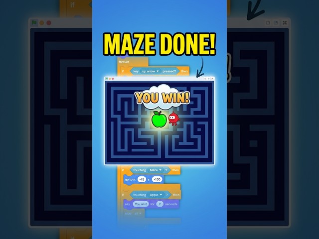 How to build your first Scratch maze game in 60 seconds #scratch #coding #gamedev