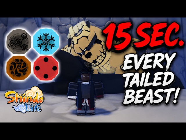 How to Kill EVERY Tailed Beast in Under 15 Seconds! | Shindo Life