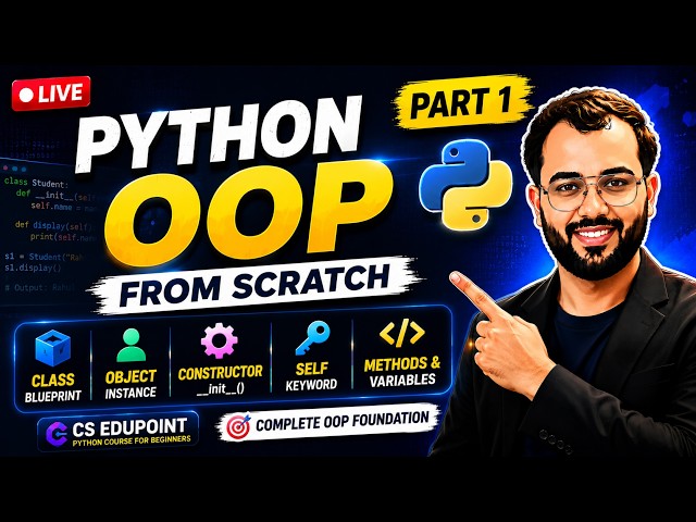 OOP in Python (Part 1) | Class, Object, Constructor & self Explained | Python Tutorial for Beginners