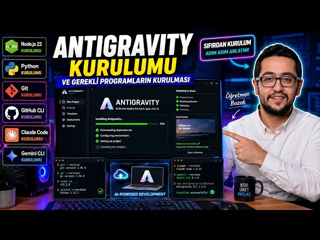 Bilgisayarımıza antigravity ve gerekli programların kurulması