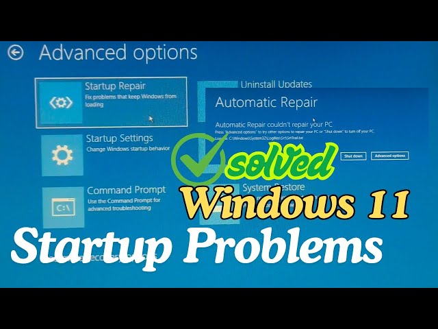 ✅How to Fix Automatic Repair error Loop Problems in Windows 11|Solved Start up Repair in Windows 11