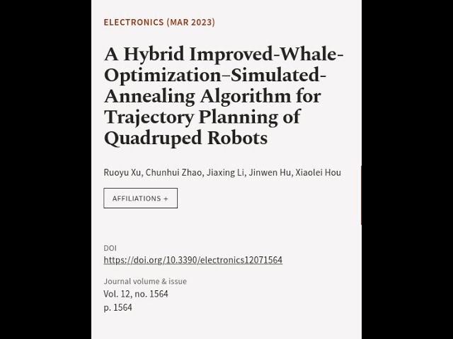 A Hybrid Improved-Whale-Optimization–Simulated-Annealing Algorithm for Trajectory Pla... | RTCL.TV