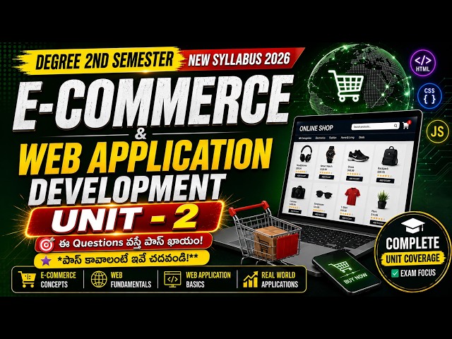 🔥 Degree 2nd Semester E-Commerce & Web Application Development Unit-1 Most Important Questions 2026
