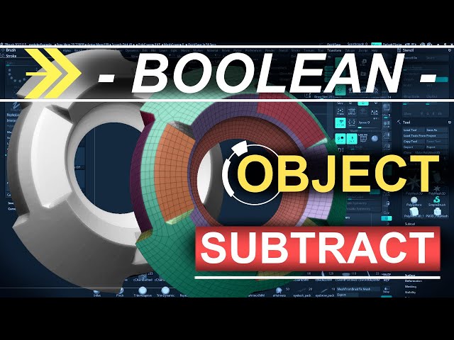 ZBrush - Subtract 1 Object FROM Another (BOOLEANS)