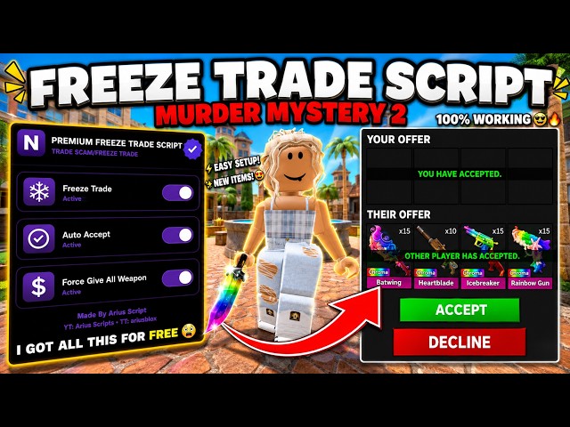 [⛱️🌊] BEST!! Mm2 Script 2026 - Summer Update Freeze Trade Script | Murder Mystery 2 Script | KEYLESS