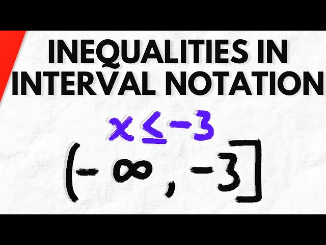 Writing Inequalities in Interval Notation | Precalculus Exercises