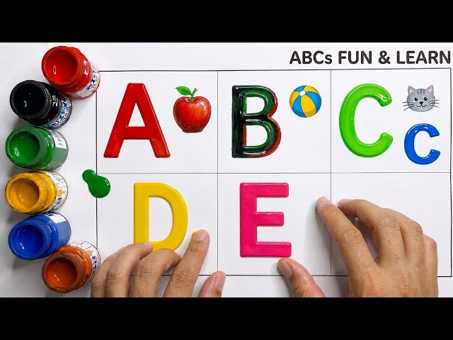 Fun colour activity for toddlers | alphabet learning with colours name in english |