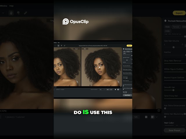 Evoto AI Tutorial - Remove Stray Hairs and Smooth Hair!