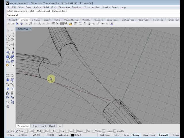 Rhino: Curve and Surface Continuities