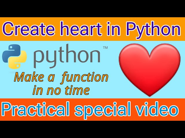 Create heart in Python | Turtle programming | For beginners | Easy concept