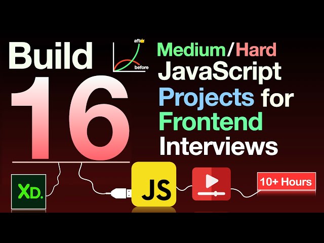 Build 16 Medium/Hard JavaScript projects for live coding Interview rounds (Course Preview)