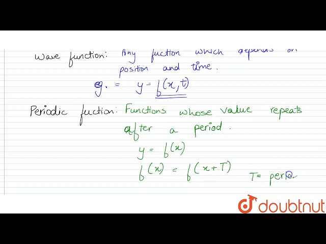 Wat is a periodic wave function?