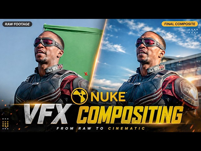 Marvel Falcon VFX Shot in Nuke | Speed Compositing Tutorial