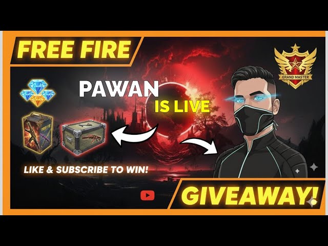 🔴PAWAN IS  LIVE  | FREE FIRE  DIAMONDS GIVEAWAY 🔥 | BIG GIVEAWAY TODAY  #pawanfflive #livegiveaway