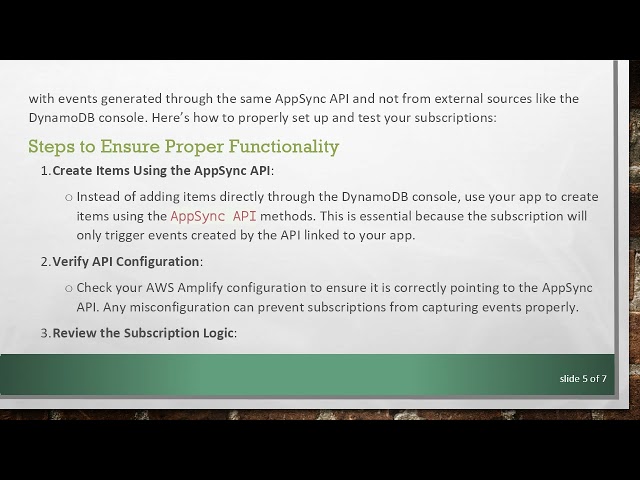 Resolving the Issue of Amplify GraphQL Subscriptions Not Responding to Events