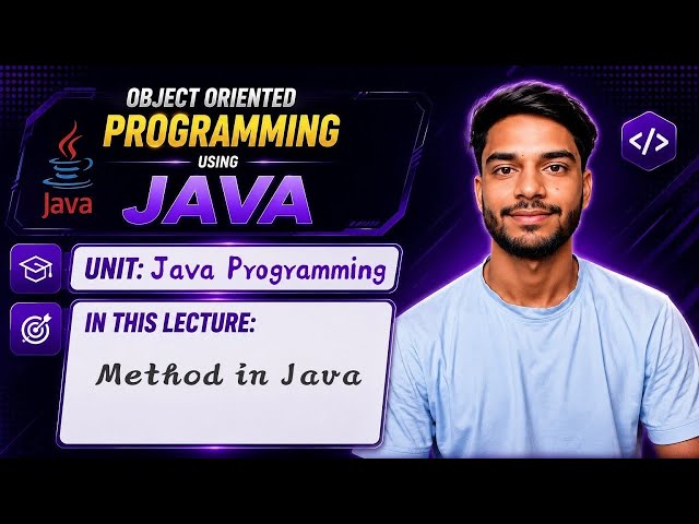 1.10 | Method in Java | Object Oriented Programming Using Java | OOP Using Java