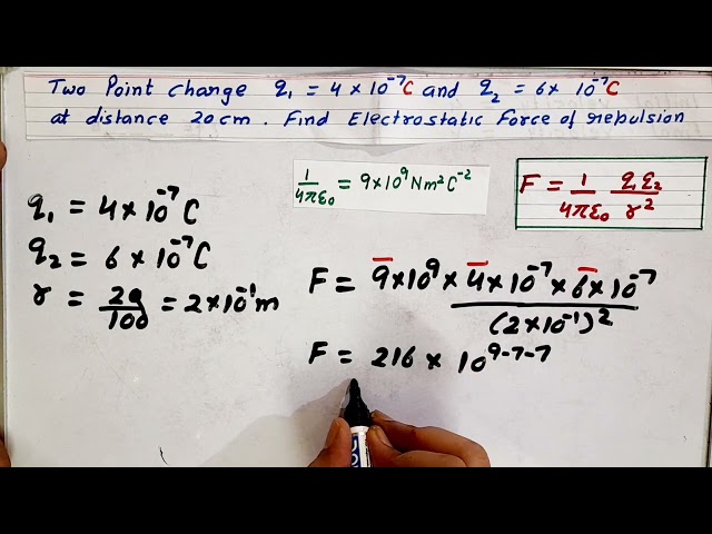 Coulomb's Law Numerical Class 12 Physics | CBSE PSEB