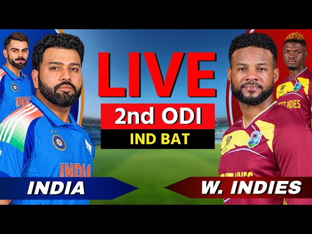 Live: IND vs WI, 2nd ODI Today | Cricket Live Match Today Scores Commentary, India vs W. Indies