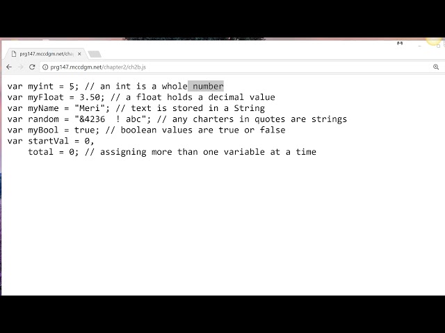 JavaScript Variables