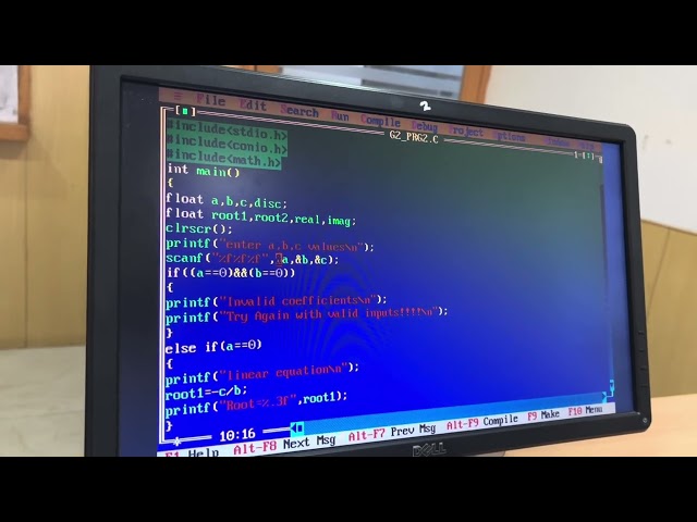 Quadratic Equation program using C