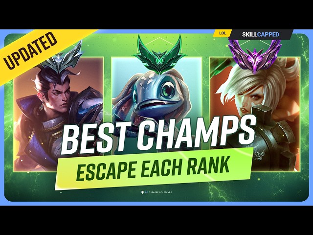 5 BEST Champions To CLIMB For EVERY Elo! - UPDATED - Season 16 - League of Legends