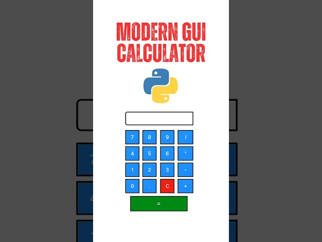🔥 Modern GUI Calculator in Python with Tkinter | #shorts @codesterly #coding #pythontutorial