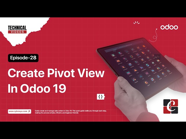 How to create Pivot view in Odoo 19 | EP - 28 | Odoo 19 Development Tutorials
