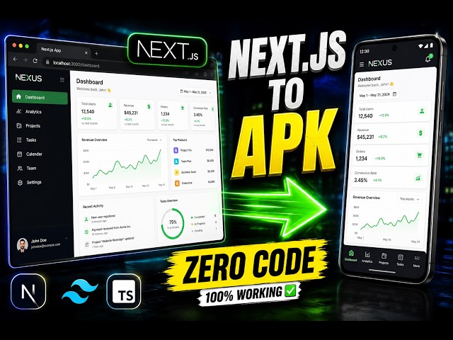 Convert Next.js App to Android APK in Minutes | No Coding Required