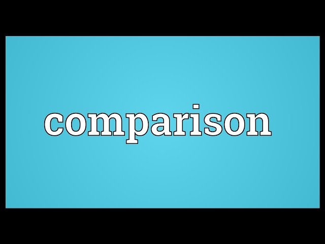 Comparison Meaning