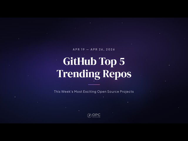 100K Stars in 5 Repos You Need to Know - GitHub Weekly Trending (April 20 - 26, 2026)