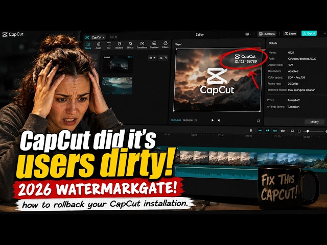 CAPCUT Watermark 2026: How to ROLLBACK/Revert to Older Version