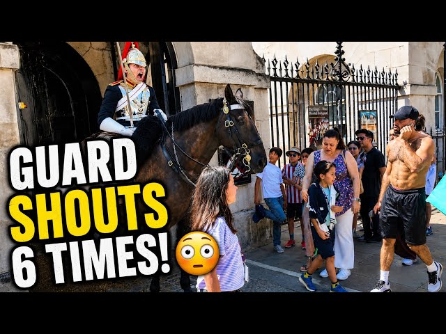 Unbelievable! King's Guard SHOUTS 6 Times in Seconds at 3 Tourists! 😳