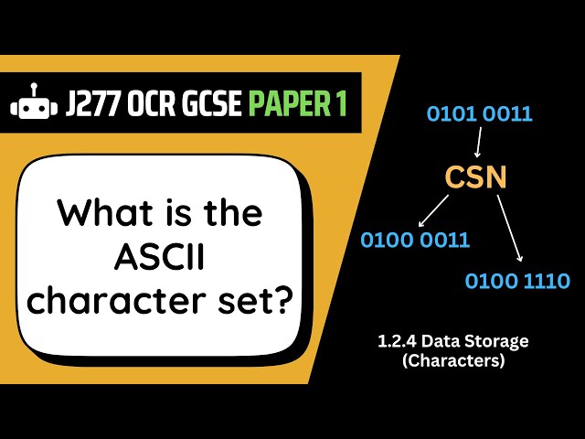 ASCII | 2.4 | OCR GCSE Computer Science | J277