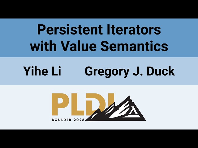 [PLDI'26] Persistent Iterators with Value Semantics