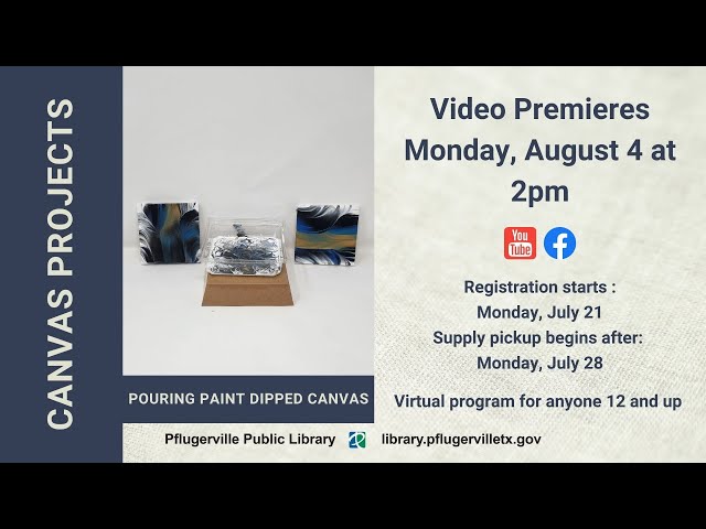 Canvas Projects - Pouring paint dipped canvas
