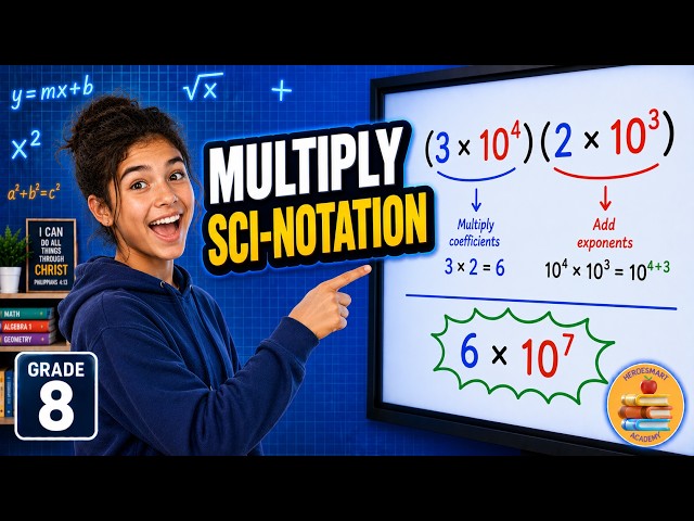 Multiply Numbers in Scientific Notation | Grade 8 Math Week 12 Day 1