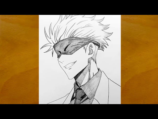 How to Draw Gojo Satoru from Jujutsu Kaisen || Easy Anime Drawing || Gojo Drawing Tutorial