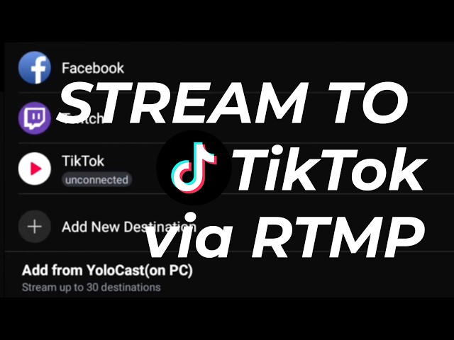 How to Stream to TikTok via RTMP with YoloBox