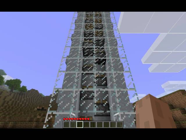 Fast Minecraft piston elevator