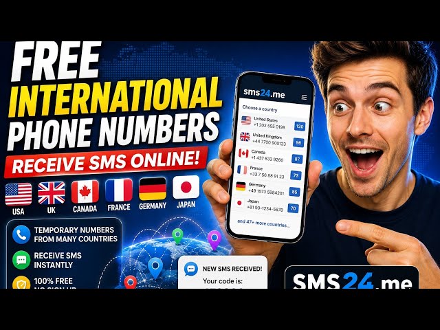 How to Get FREE International Phone Numbers Online | SMS24.me Tutorial