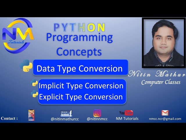 Type Conversion in Python | Concept of Type Conversion | Implicit and Explicit Type Conversion