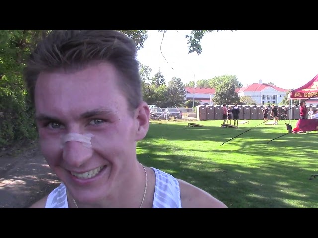 Hunter Christopher of Youngstown State 3rd Place Men's 8K Gold Race at Roy Griak Invitational