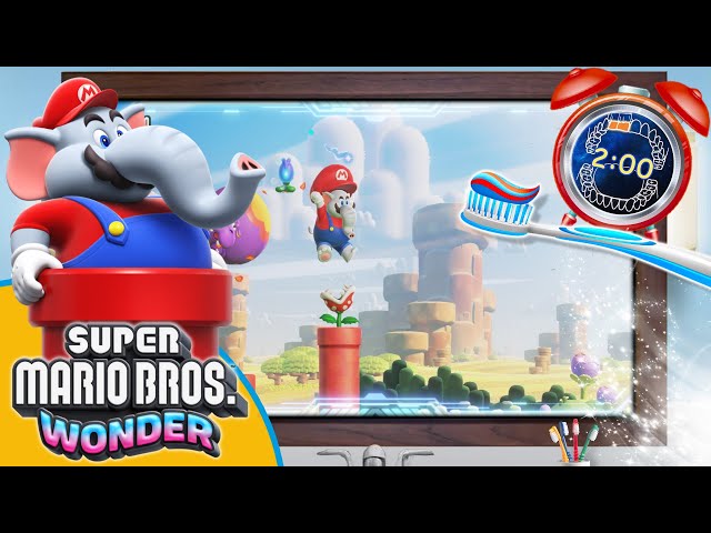Mario Wonder Elephant 2 Minute Toothbrush timer with Music