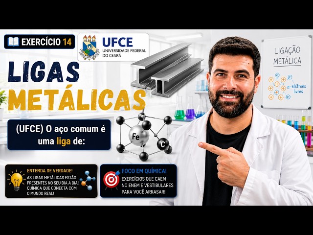 (UFCE) Common steel is an alloy of: a) C + Zn b) Cu + Zn c) Fe + Al d) Fe + C e) Fe + Cu