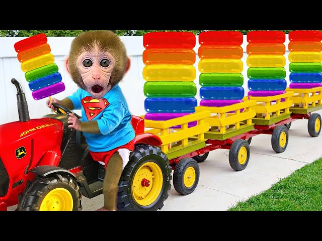 Bebé Mono BonBon Prepara Jugo Colorido Delicioso Y Vende Helado Arcoíris - MONO BONBON ESP