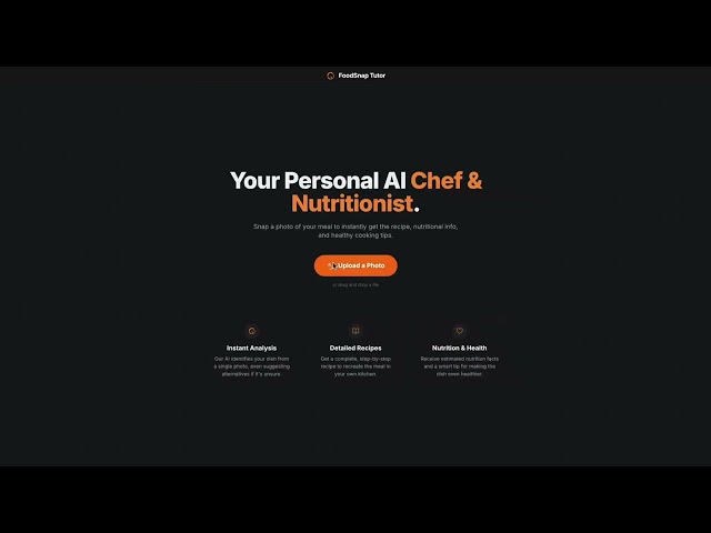 🍔 FoodSnap Tutor — Snap a meal, get a recipe (Gemini 2.5 Flash)