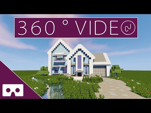 Building Grian's Minecraft - Suburban House 360° VR Timelapse