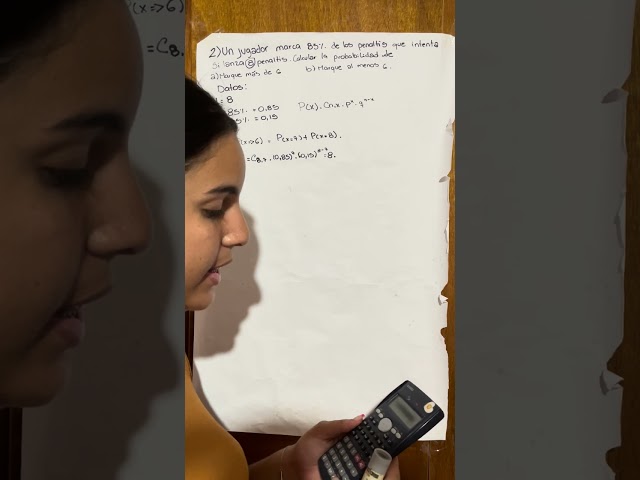 Ejercicio 2 de distribución binomial